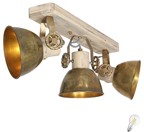 LED Vintage Lampe Retro Deckenlampe Vintage Industrie Lampen Vintage Wandleuchte Retro 7W LED schwenkbar austauschbar Living Room Light Strahler Vintage Decke