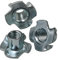 M8 x 12mm T Nut FMHXG 20PCS Zinc Plated Carbon Steel 4 Prong Tee Blind Nuts for Wood Rock Climbing Wall Holds Plywood Furniture Particle Board CNC Router, T-Nut