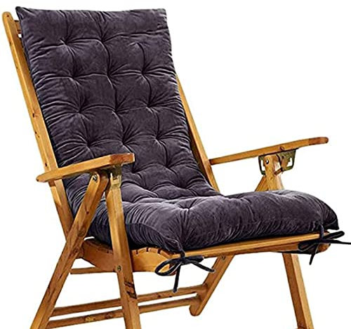 Auflage Für Gartenstühle, Hochlehner Auflagen, Bequeme Gartenstuhlauflage Weiche Stuhlauflage Kissen Sitzkissen Stuhlkissen Polster Stuhlauflage Sitzauflagen Gartenmöbel 120X48x10cm,Pale Gray