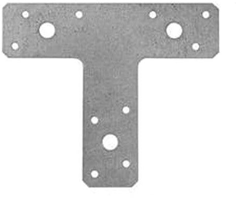 [FIXINGS DIRECT™] 10x 150mm Super Heavy Duty T Brackets for Joining Timber - Galvanised Steel (Silver) or Powder Coated Red