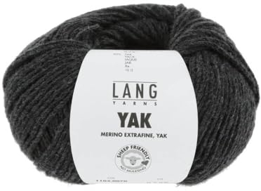 Lang Yarns Yak Merino Extrafine 70 - anthrazit