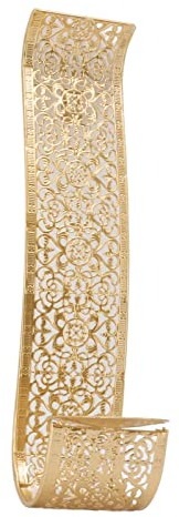 SALUTUYA Wandkerzenhalter aus Metall, exquisites Aussehen, Regallösung, Wandleuchte, Eisenmaterial, hohl geschnitztes Gold, Exquisite Details für die Hochzeit