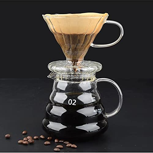 Coffee Filter Glass Coffee Pot With Cover Permanent Filter Coffee Maker Geyser Dripper Drip Kettle Espress (Size : 450ml) needed