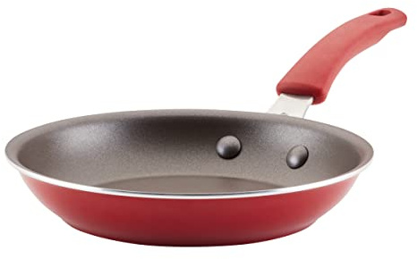 Rachael Ray Cook + Create Nonstick Frying Pan/Skillet, 8.5 Inch, Red