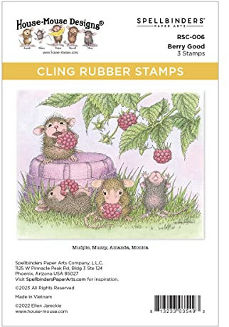 Spellbinders Berry Good Cling Rubber Stamp from The Spring Collection by House-Mouse Designs, RED, ONE