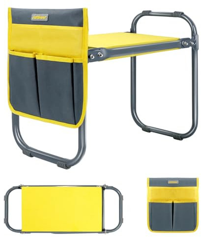 Jardineer 2 in 1 Eva-Schaumkissen Gartenhocker mit, Kniebank für Gartenarbeit Kniekissen bis 150 kg, Kniehilfe für Gartenarbeiten