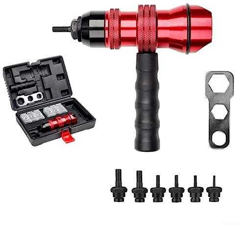 Adaptador de pistola de tuerca remachadora, juego de herramientas de tuerca de remache, remachado para M3 ~ M10, adaptador de taladro eléctrico, herramienta remachadora de tuerca de inserción