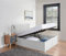Home Treats White Double Wooden Ottoman Bed Frame | Double Bed with Storage White 4ft6 Double | Lift Up Under Bed Storage (135 x 190 cm, No Mattress)