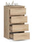 BDW 4-Schubladen-Kommode - Stilvoll, Robust und Vielseitig - Sideboard Buffetschrank - Sideboard Kommode - Kommode – 40x74x35 cm – Eiche Sonoma