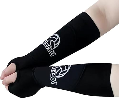 2XK-NOV 1 par Mangas Voleibol para Brazo (Peso75-95kg),Manguitos de antebrazo,Voleibol Accesorios para Deporte,con Relleno de protección y Agujero para el Pulgar,para Mujeres y Hombres,XL