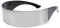 Futuristische Schmale Zyklopen Brille, Schnelle Brille Rave Verspiegelt Silber, Verspiegelte Techno Partybrille, Space Brille Männer und Frauen für Party Cosplay Requisiten