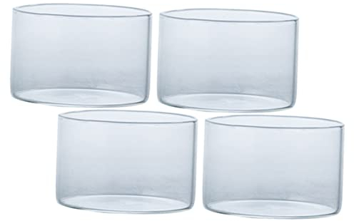 Aintap Exquisitos Cuencos de Postre de Cristal: Juego de 4, Leche, cócteles y más