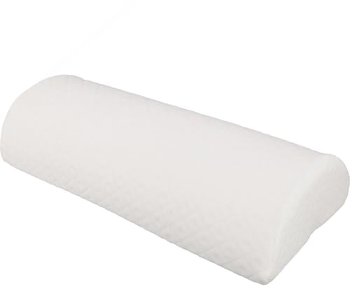 Hapivida Almohada Media Luna Semirrodante, Almohada Piernas Viscoelástica para Rodillas, Piernas y Espalda, Rollo Lumbar de Espuma Viscoelástica para Dormir, Viajes y Oficina