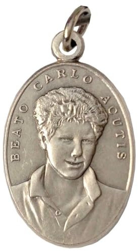 I G J MEDAILLE DES SELIGEN CARLO ACUTIS/HEILIGEN FRANZISKUS VON ASSISI – DIE MEDAILLEN DER SCHUTZPATRONEN – 100% HERGESTELLT IN ITALIEN