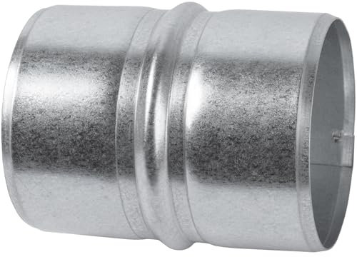 Vent Systems Rohrverbinder aus verzinktem Stahl, 80 mm, runde Lüftungskanalverlängerung – Metall-Schlauchkupplung – verzinkter Rohrverbinder
