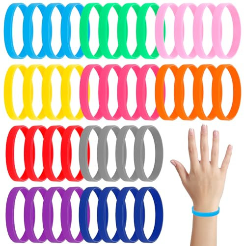 UMILKI Eintrittsbänder - Wasserdichte Event Armbänder, Wiederverwendbare Silikon Armbänder in 10 Farben für Konzerte, Aktivitäten, Parties & Wettbewerbe