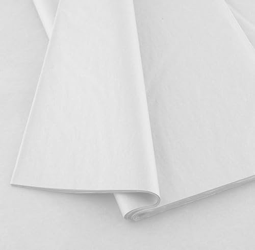 GOOD STUFF Confezione da 10 Fogli di Carta Velina Bianca - Dimensioni 66 cm x 50,8 cm - Perfetta per Confezioni Regalo, Fai-da-Te e Artigianato (Bianco)