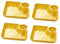 Gralara 4 Pieces Plate with Saucer Snack Plate Serving Plates for, Yellow
