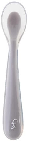 Little Lurch - Cuchara de silicona flexible para aprendizaje infantil, color gris cálido
