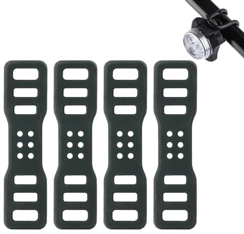 Generisch Fahrradlicht Gurte, Fahrrad Rücklicht Gummi, Rücklicht Fahrrad Gummiband, Silikon Befestigungsband Für Taschenlampe, Silikongurt Halterung Für Fahrradlenker, Fahrradlicht Ersatzgurt