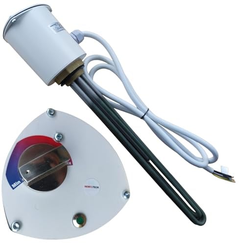 PAG Turbo GmbH® - Elektroheizstab Heizstab Heizpatrone für Boiler PV geeignet m. Temperaturregler 230V/400V 4,5kW und 6kW - Gewinde 6/4 (6kW - 230/400V - 6/4)