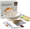 Sourdough Proving Basket Kit, 10 Round Banneton Proofing Basket 100% Natural Rattan, Bread Proofing Basket with Bread Lame, Dough Scraper, Cloth Liner, Dough Whisk, 25cm