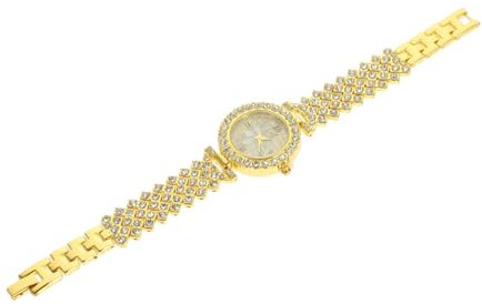 SOIMISS Damenuhr Mit Strassverzierung Dekorative Uhr Für Damen Armbanduhr Mit Verstellbarem Band Zarte Armbanduhr Für Freizeit Und Partys Präzises Uhrmechanismus