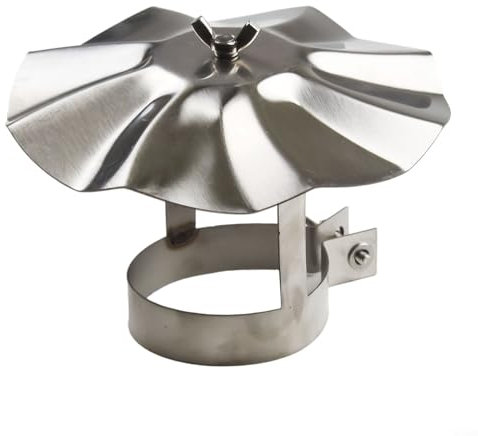 Generisch Campana para chimenea de acero inoxidable para estufa de leña, 60 mm de diámetro, altura aprox. 75 mm