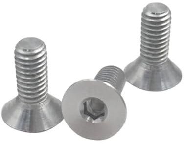 Gladiaond 50/100 Stück M3 M4 M5 M6 Länge 6-30 mm Aluminium Sechskant-Senkkopfschrauben(25,M4 100pcs)