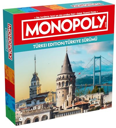 Winning Moves Monopoly Türkei Edition Bilingual - Familienspiel & Sammleredition - Monopoly Brettspiel - 2-6 Spieler ab 8 Jahren - Deutsch/Türkisch