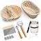 Neuytiky Kit Para Hacer Pan Masa Madre de 8 Piezas,Cesta de Fermentación,Set de Iniciación Para Principiantes,Kit de Inicio de Cesta Redonda Para Prueba de Pan