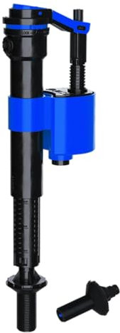 PlumbEZ Adjustable Toilet Fill Valve with Universal Threads 3/8 and 1/2, Universal Bottom Entry and Side Entry Toilet Inlet Valve with Plastic Tail