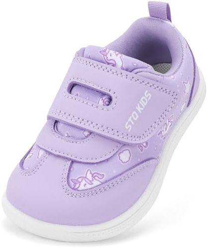 STQ KIDS Scarpe Bambini Barefoot Punta Larga per Primi Passi Nero 18-29 EU | Punta ampia, Flessibile, Sensazione barefoot, Resistente, agli scivoli, Traspirante, Soletta rimovibile, Leggeri, comfort
