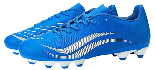 Fußballschuhe Unisex Kunstrasen Fussballschuhe AG Football Shoes rutschfest Outdoor Fußball Schuhe für Fußball Trainingsschuhe Herren Damen Jugend Blau 39