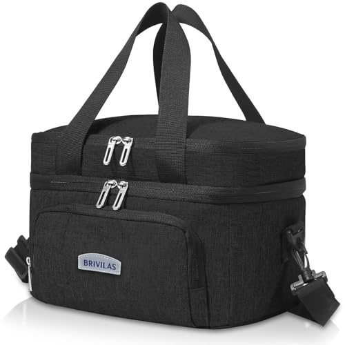 KOHRIUK Bolsa Termica Porta Alimentos 30L Bolsa Nevera,Bolsa Comida Trabajo,Bolsa Porta Alimentos Impermeable con Correa Desmontable para Trabajo, Oficina, Picnic y Viaje