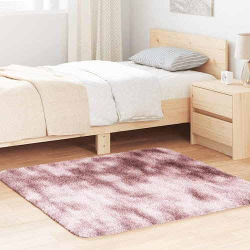 sephironlbb Teppich Shaggy Hochflor NAVARRA, Altrosa, 120x120 cm, Polyester, rutschfest, Pflegeleicht, für Wohnzimmer und Schlafzimmer, Weich & Langlebig