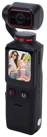 Sxhlseller Caméra Portative 4K, Caméscope à écran Tactile HD de 1,69 Pouces avec Objectif Grand Angle de 140 ° pour Le Vlogging de Voyage en Plein Air, Contrôle par Application WiFi, Stabilisation 6