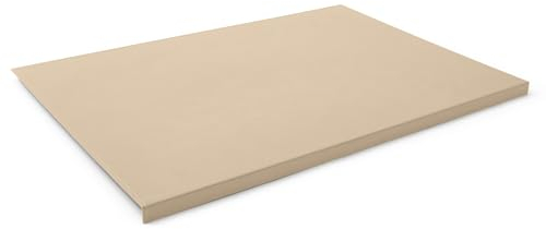 Eglooh - Calliope - Schreibtischunterlage Leder Beige mit Kantenschutz cm 90x60 - Gewinkelte Schreibunterlage mit Aufbau aus Stahl, handwerkliche Nähten und rutschfester Boden - Made in Italy