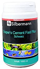 Silbermann Scaper´s Cement Fast Plus, Aquarienzement, Aquarienmörtel, Riffmörtel (1200 g, schwarz)