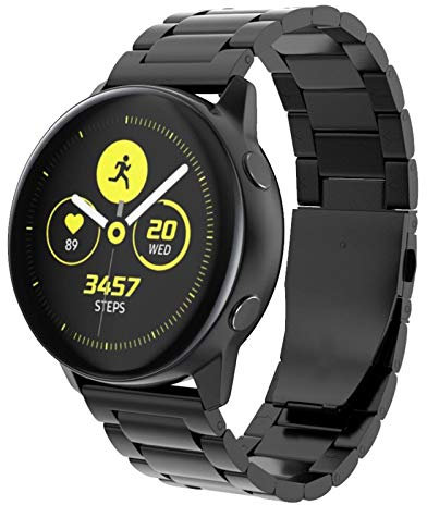 Lobwerk Bracciale in Metallo per Samsung Galaxy Watch/Active 2/Gear Sport S2 Classic (20 mm) Smartwatch Cinturino di Ricambio