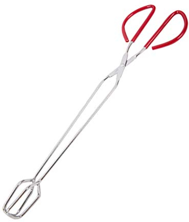 YARNOW Multitools Lange Wurstzange Greifzange Grill Kamin Holzzange Brennholzzange Grabber Klaue für Feuerstelle Kamin Greifer Grillzange Scherenform Greifzange Grill Werkzeug