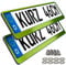 2 Kennzeichenhalter kurz 46 x 11cm Auto Nummernschildhalter Kurze Kennzeichenhalterung 460mm x 110mm kurzer Kennzeichenhalter (Grün Chrom)