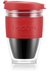 Bodum JOYCUP 11889-04S Double-Walled Travel Mug with Screw Lid 0.25 L Plastic Red