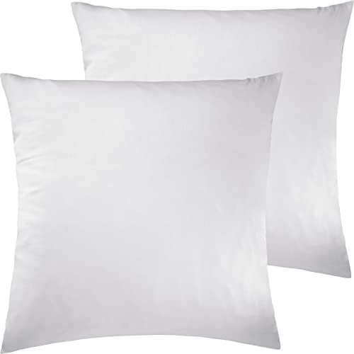 Pure Label 2er Set Mako Satin Kissenbezüge 50x50 cm aus 100% Baumwolle in weiß - Traumhaft weiche Deko Kissen passend zu unseren Bettwäsche Sets