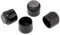 4 Möbelgleiter Stuhlgleiter mit Filz - Stuhlbeinkappen für runde Rohre, Kunststoff, Schwarz (18 mm)