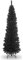 6ft/7ft Black Artificial Flocked Slim Christmas Pencil Tree with Pointed Tips and Metal Stand-Festive Xmas Decor With Pine Pencil Tree Holiday Home Decorations -600/800 Thick Pointed Tips (7ft)