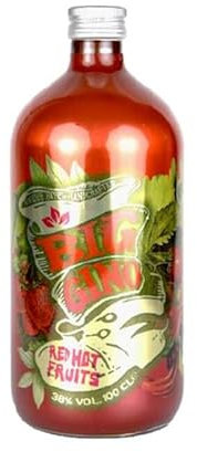 Big Red Hot Fruit - Gin ottenuto dalla macerazione di fragole e un pizzico di peperoncino della Puglia - Ottimo gin per cocktail esotici e pestati – 1litro - 38% vol.