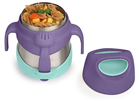 b.box Thermobehälter für Essen für Kinder | Leicht zu Öffnender Thermobehälter, Doppelwand-Edelstahl | Hält bis 7 h Kalt und 5 h Warm | 335 ml