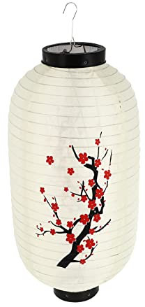 Didiseaon Chinesische Japanische Sushi- Papier- Laternen Kirschblüten Seiden Wasserdichtes Hängepapier Laternen Traditionelle Asiatische Laternenlampe für Hochzeit Sushi Bar Laternen