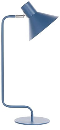 Beliani Moderne Tischlampe Eisen dunkelblau matt rund Rimava